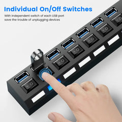 USB Hub 2.0 Hub Multi USB Splitter With Switch