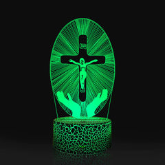 3D Acrylic Jesus Cross Night Light