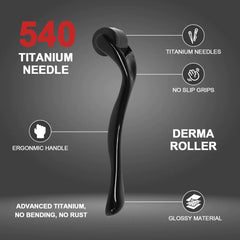 540 Titanium Derma Roller - Microneedle Micro Needle Roller For Men And Women Home Use - Microneedling Roller Dermaroller Skin Care Tool (#0.5#) #0.5#