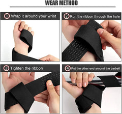 Anti-Slip Silicone Weightlifting Wrist Straps