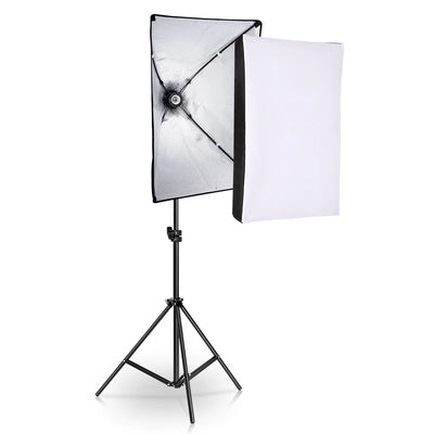 50x70CM Softbox Lighting Kit with 2m Adjustable Tripod and 85W Mushroom Light Bulb