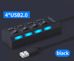 USB Hub 2.0 Hub Multi USB Splitter With Switch