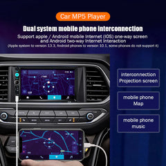 7" Double 2 DIN Car MP5 Player Bluetooth Touch Screen Stereo Radio With Camera