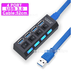 USB Hub 2.0 Hub Multi USB Splitter With Switch